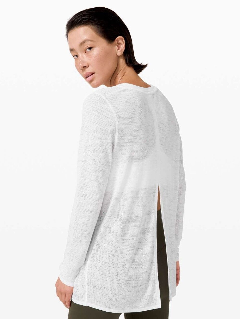 Lululemon Uncovered Tall Long Sleeve *Tie White